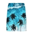 thumbnail image 4 of Palm Tree Prints Swim Trunks with Compression Liner Tropical Beach Quick Dry Beach Shorts with Pockets & Lining, 4 of 6