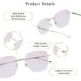 thumbnail image 4 of LifeArt Pure Titanium Frame Glasses/Blue Light Blocking Reading Glasses, Reduce Eyestrain, Stylish for Men and Women(Silver,+1.50 Magnification), 4 of 5