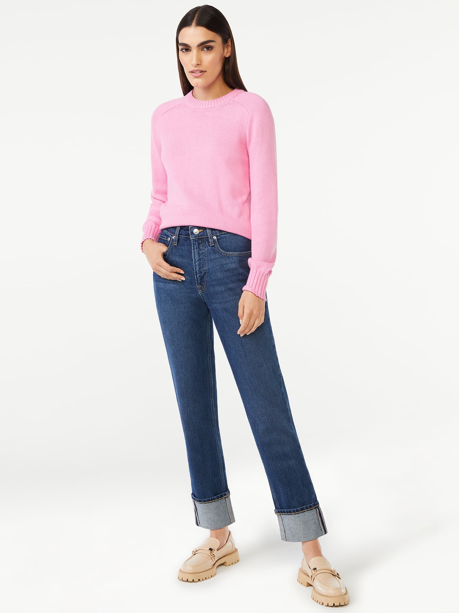 Free Assembly Women’s Shrunken Crewneck Sweater