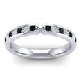 thumbnail image 2 of 0.30 Ct Beautiful Round Cut Natural Diamond Black Onyx Gemstone Engagement Eternity Band for Ladies Solid 18K White Gold Size 11 by Diamond-Capitals, 2 of 8