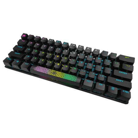 CORSAIR - K70 Pro Mini Wireless 60% RGB Mechanical Cherry MX SPEED Linear Switch Gaming Keyboard with swappable MX switches - Black