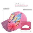thumbnail image 2 of Disney Girls Princess Glitter Baseball Cap - Frozen Elsa, Anna, Cinderella, Belle, Ariel (2-7), 2 of 7