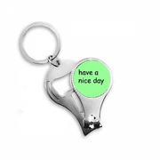 nice day new day art deco fashion nail nipper key chain bottle opener clipper