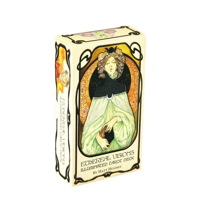 80Pcs Ethereal Visions Illuminated Tarot Cards Deck Board Game English Table Games For Party Playing Card Entertainment Game Color:As shown Specification:80 sheets
