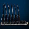thumbnail image 4 of 2X M.2 MKEY PCI-E Riser Card M.2 NVME to SATA3.0 PCIE to 6Gpbsx6-Port Expansion Card ASM1166 Support PM Function,Black, 4 of 8