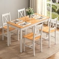 thumbnail image 1 of SogesPower 5-Piece Dining Table and Chair Set - Easy Assembly, Solid Pine Wood Board,Suitable for kitchen living room, 1 of 6