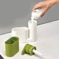 thumbnail image 3 of Caja de almacenamiento con dispensador de jabón, caja de distribución de estropajo multifuncional, organizador de fregadero de cocina y baño minimalista, 3 of 5