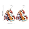 thumbnail image 2 of Boucles d'Oreilles pour Femmes Boucles d'Oreilles en Cuir en Forme de Cœur Imprimé Léopard Boucles d'Oreilles en Cuir Double Pu Accessoires de Vacances, 2 of 4
