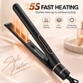 thumbnail image 6 of NEXPURE 1" Flat Iron, 2 in 1 Hair Straightener and Curler with Floating Plates, 5 Temp Settings Styler for All Hair Types, Black, 6 of 9