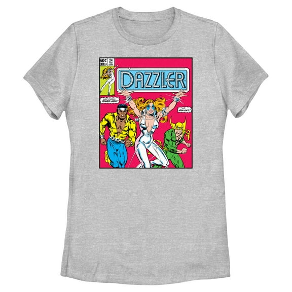 Women's Marvel Dazzler Power-Man and Iron Fist Comic Book Cover Graphic T-Shirt