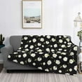 thumbnail image 2 of Fuzoiu Daisies Flowers Print Flannel Blanket,Throw Blanket,Flannel Home Decor,Fleece Bed Blankets,Cozy Soft Blanket for Bed, Sofa, Camping, and Travel-80"x60", 2 of 6