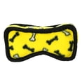 thumbnail image 4 of Tuffy Jr Bone2 Yellow Bone Print Durable Plush Dog Toy, 4 of 8