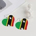 thumbnail image 5 of Heart Earrings Saint Kitts And Nevis Flag Dangling Heart Drop Earrings For Women Love Dangle Earrings Gift, 5 of 6