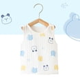 thumbnail image 2 of Zwiiyzr Baby Clothes Shirts for Newborn Infant Sleeveless Solid Graphic T-Shirt Round Neck Crop Top for Girls and Boy Tank Top Tee 0-12 Months Light Blue, 2 of 4
