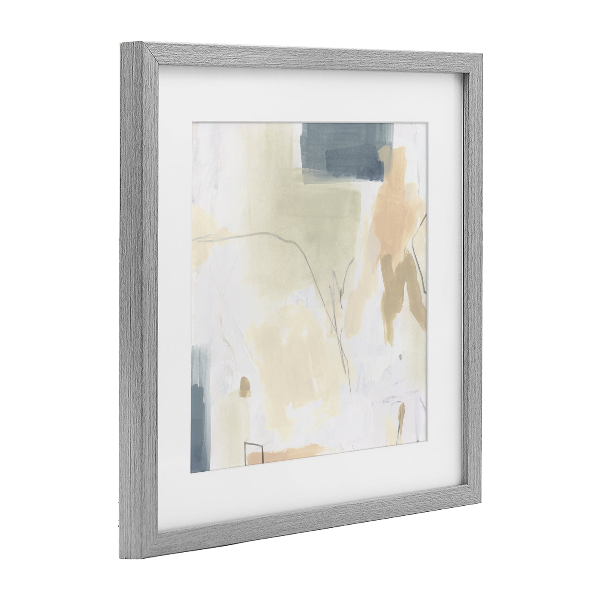 Stupell Industries Plaster Line Abstract Gray Framed Print Under Glass, design by June Erica Vess