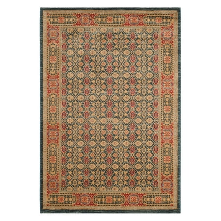 - Mahal Velda Power-Loomed Area Rug, Light Blue/Red