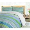 thumbnail image 5 of Ambesonne Blue Duvet Cover Set, Watercolor Stripes Art, 2-Calking, Blue Green Violet, 5 of 7
