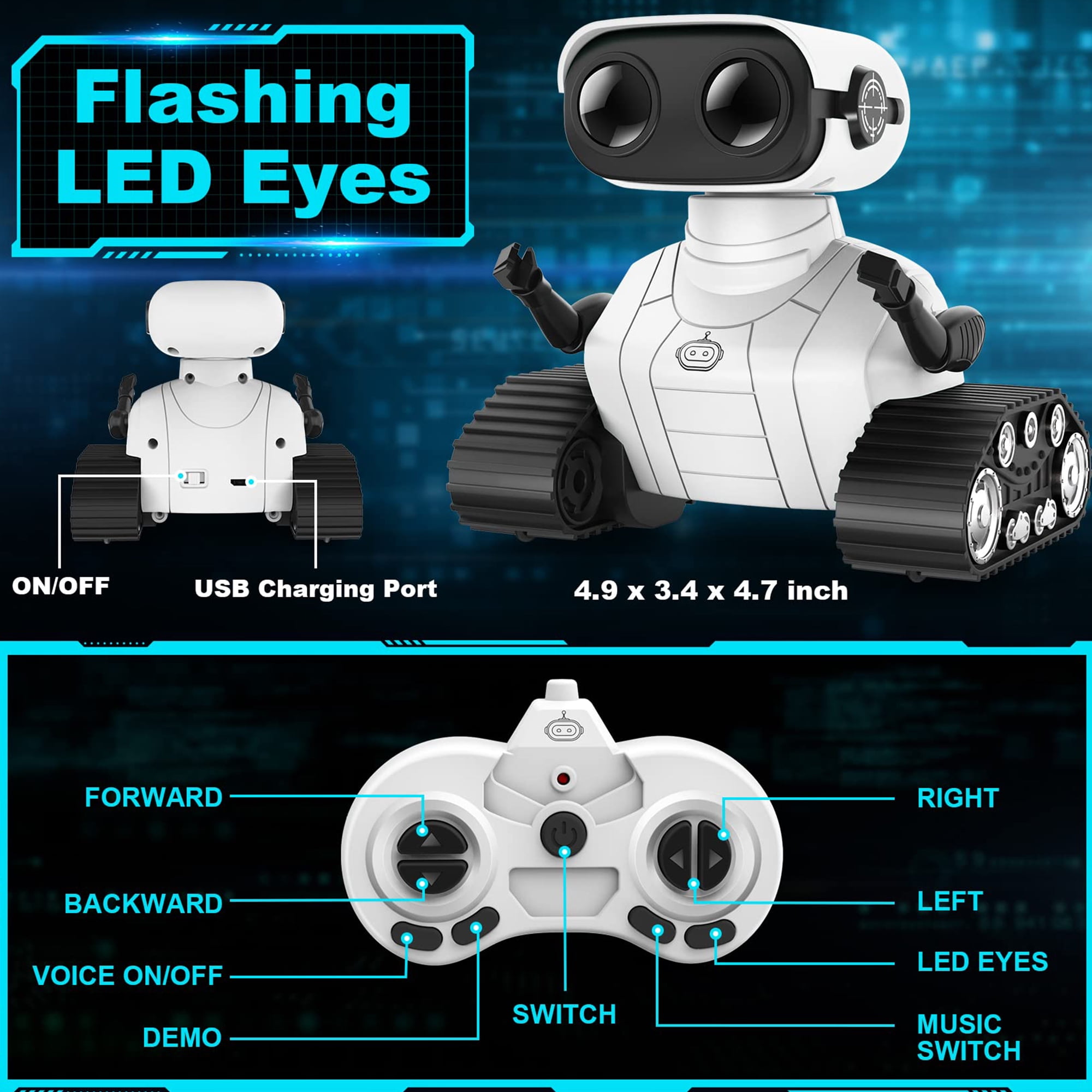 BEIWO Smart RC Robots for Kids, Intelligent Programmable Robot Toy, Remote  Control Robot for Boy Toys, Dancing, Singing, Talking, Gesture Sensing