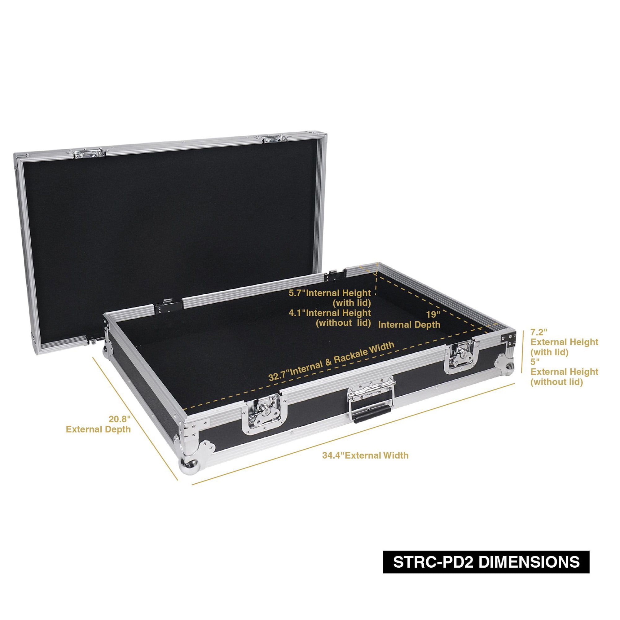 Sound Town Pedalboard ATA Road Case, 32.7 x 19 (STRC-PD2)