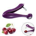 thumbnail image 5 of Cherry Pitter - Stainless Steel Cherries Corer Pitter Tool with Hand-held Push Design, Save Time & Space for Making Cherry Jam (Purple), 5 of 9