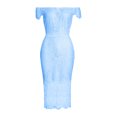 thumbnail image 5 of B91xZ Robes Printemps Été Femmes Sans Manches une Épaule Robe à Sequins Scintillante Robe Cocktail Mariage Maxi Robes avec Fente, Bleu TG, 5 of 5