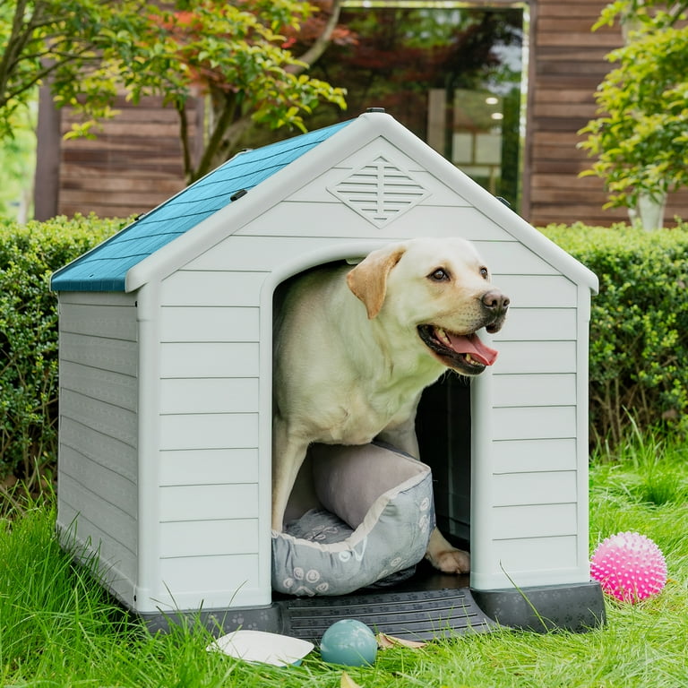 Homall Dog Kennel Plastic Dog House Indoor Outdoor for Large Dogs