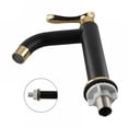 thumbnail image 4 of HIBIBUD 304 Stainless Steel Single Handle Faucet Bathroom Sink Faucets Black & Gold Single Cold Water Washbasin Tap Basin Faucets, 4 of 8