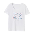 thumbnail image 3 of Camiseta para mujer, disfraz de recuerdo de verano, ropa deportiva, cuello redondo, camiseta para viaje M, 3 of 7
