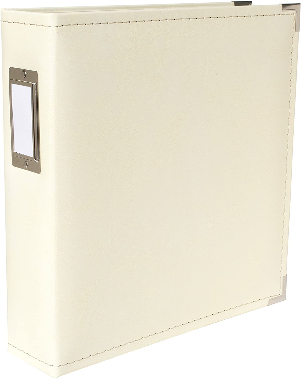 We R Memory Keepers 8-1/2-Inch by 11-Inch Faux Leather 3-Ring Binder Vanilla
