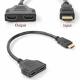 thumbnail image 3 of Convertidor divisor de 1 entrada a 2 salidas, convertidor de adaptador de Cable de puerto Fe 1080-p para juegos, accesorios de Cables de vídeo, 3 of 4