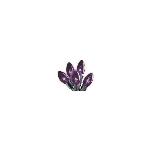 V32528 Halloween Lights Set, C9, Dark Purple, 25-Ct.