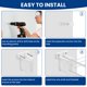 thumbnail image 5 of Soporte de pared de alambre ZIUZI Heavy Duty, blanco, 5 of 7