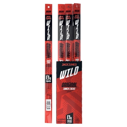 Jack Link's Wild Snack Sticks, Original, 2.2 Oz., 24 CT