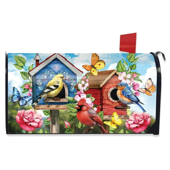 Briarwood Lane Floral Birdhouses Mailbox Cover