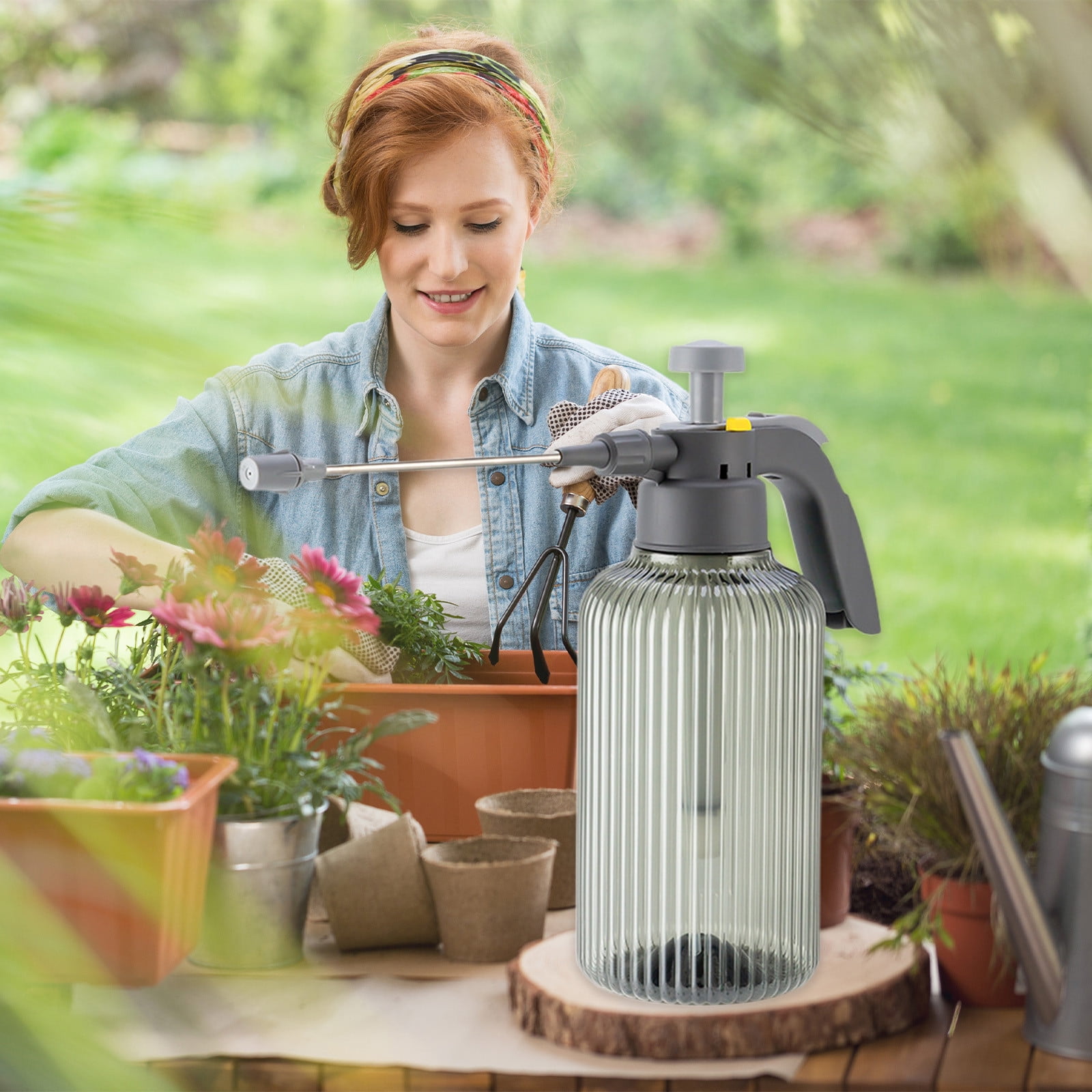 Watering Cans Thickened Pressure Watering Pot Watering Pot Watering Pot Gardening Tool Sprayer Watering Pot