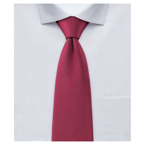 Jacob Alexander Men's Tone on Tone Corded 2.5 inch Width Slim Neck Tie - Burgundy