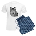 thumbnail image 6 of CafePress - Gray Wolf Pajamas - Men's Light Loose Fit Cotton Pajama Set, 6 of 7