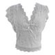 thumbnail image 3 of ICHUANYI Clearance Women's Sexy Slim Solid Lace V-Neck Sleeveless Top(White, L) ICHUANYI WER2023081016719, 3 of 3