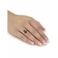 thumbnail image 3 of PalmBeach Jewelry Oval-Cut Purple Amethyst Yellow Citrine or Blue Topaz with White Topaz Two Tone Ring 14k Gold-Plated Sterling Silver, 3 of 5