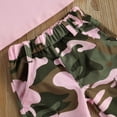 thumbnail image 6 of Baby Girl’s 2Pcs Clothes Set Sleeveless Letter Printed High Neck Halter Tops with Camouflage Printed Long Pants, 6 of 7