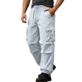 thumbnail image 2 of Aimik Men's Quick-Dry Cargo Joggers Lightweight Waterproof Utility Pants with Elastic Waist Breathable Sports Trousers Summer, 2 of 6