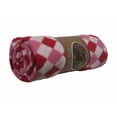 thumbnail image 2 of DaDa Bedding BL1772 Polar Fleece Throw Blanket, Checkered, Red and White, 2 of 4