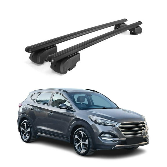 Lockable Roof Rack Cross Bars Luggage Carrier for Hyundai Tucson 2016-2021 Black