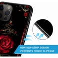 thumbnail image 5 of Compatible with iPhone 13 Mini Case,Pattern Design Hard PC Back Cover Non-Slip Soft TPU Protective Case for iPhone 13 Mini for Women 5.4inch-Spiritual Rose, 5 of 5