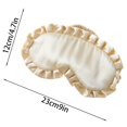 thumbnail image 3 of Krdevn Ruffled Satin Sleep Eye Mask Elastic Band Soft Breathable Light Blocking Comfort Blindfold Travel Airplane Nap Bedroom Overnight Stress Relief Sleep Aid Accessory, 3 of 6