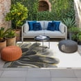 thumbnail image 2 of Black Grey Outdoor Rug for Patio/Deck/Porch, Non-Slip Large Area Rug 6 x 9 Ft, Vintage Gold Ink Floral Chinese Painting Indoor Outdoor Rugs Washable Area Rugs, Reversible Camping Rug Carpet Runner, 2 of 8