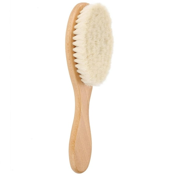 LUU-Soft Goat Hair Brush, Goat Hair Oil Head Brush with Wooden Handle Beard Hair Cleaning Tool Hairbrush Hair Styling Carving Cleaning Brush for Men Women Adult Face Hair Cleaning_SAI