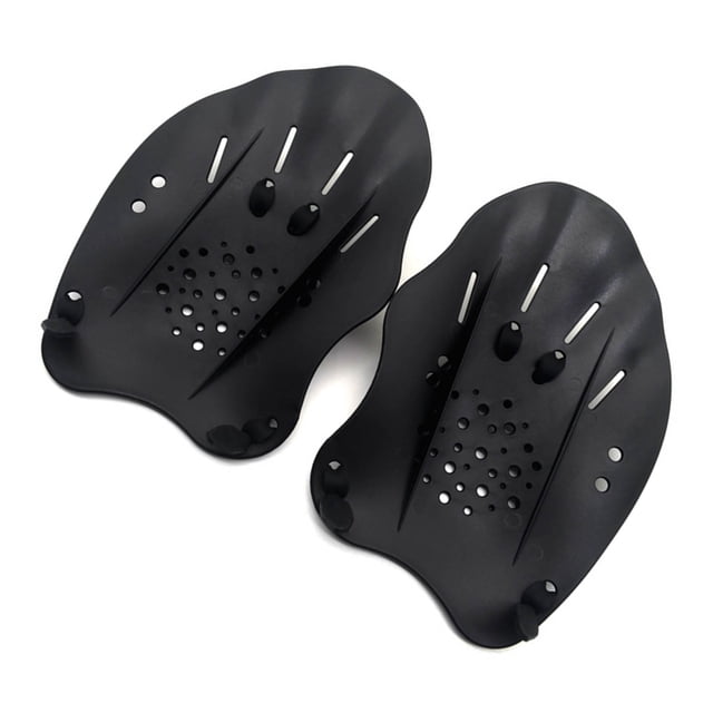 Paleta de mano resistente antideslizante paletas de entrenamiento de natación asistente de natación aletas de mano para adolescentes principiantes negro