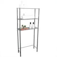 thumbnail image 4 of Home Basics 3 Tier Over the Toilet Space Saver with Tempered Glass Shelves, Chrome, 4 of 6