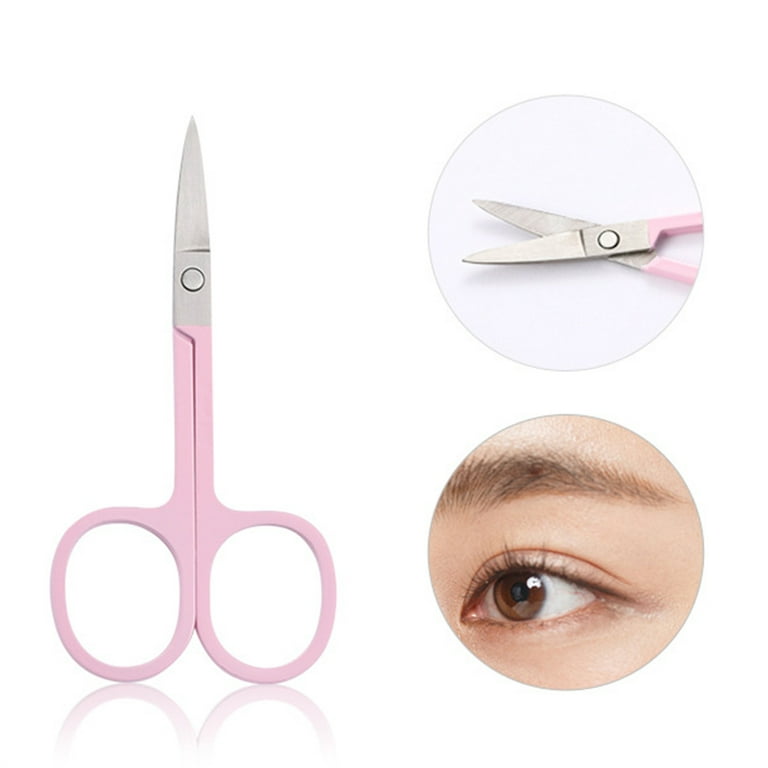 5 In 1 Combo Parlour Accessories Blackhead Remover Women Grooming Tweezers Small  Scissors Beauty Blender Eyelashes Curler)